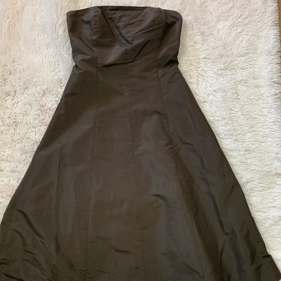 J. Crew Chocolate Halter Silk Gown 0 - Picture 2 of 7